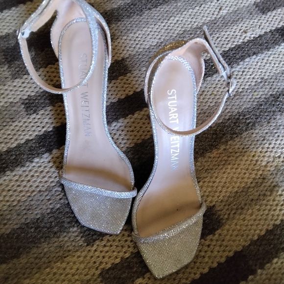 Stuart Weitzman Nudistcurve Patent crystal color Ankle strap sandals size 8 - Picture 2 of 9